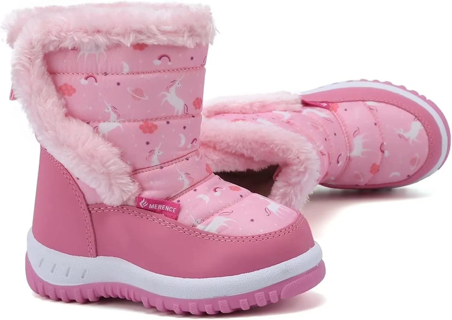 FANTURE Winter Snow Boots for Boy and Girl Outdoor with Fur Lined(Toddler/Little Kids)