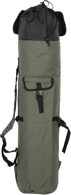Fishing Rod Reel Storage Bag Organiser Case for Travel Outdoor Fishing (Green)