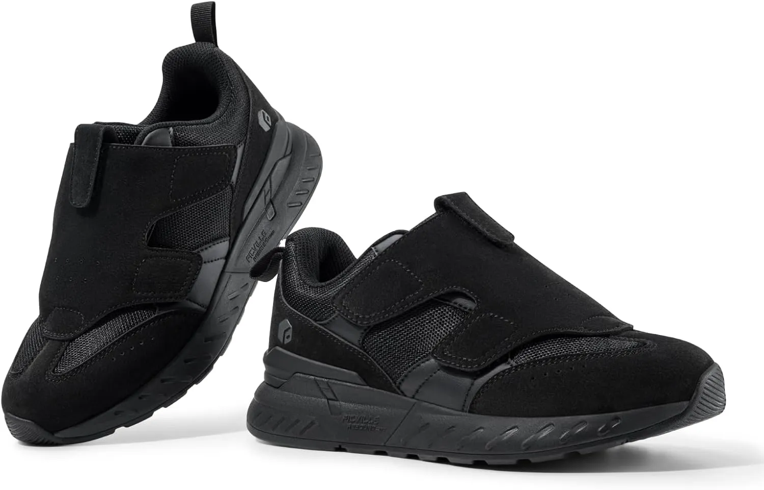 FitVille Diabetic Shoes for Women Wide Width Shoes with Strap Closure Slip-on Sneaker for Wide Feet - Rebound Core V10