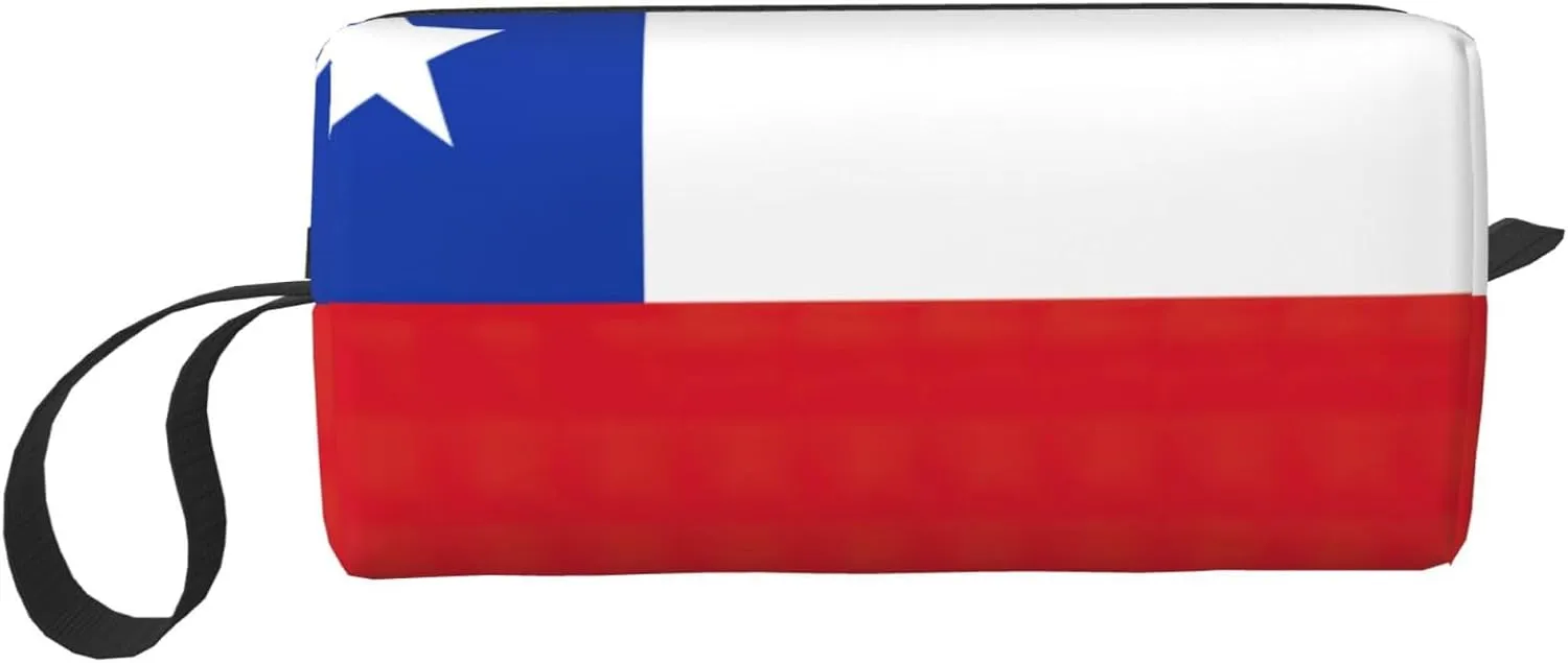 Flag Of Chile Storage Bag,Small Makeup Bag For Purse Travel Makeup Pouch Mini Cosmetic Bag For Man