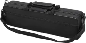 Flute Case, Black Oxford Cloth 16 Holes Flute Cover, Double Zipper Design Universal Cloth Box Waterproof Flute Storage Bag, 39.5 X 12 X 7cm