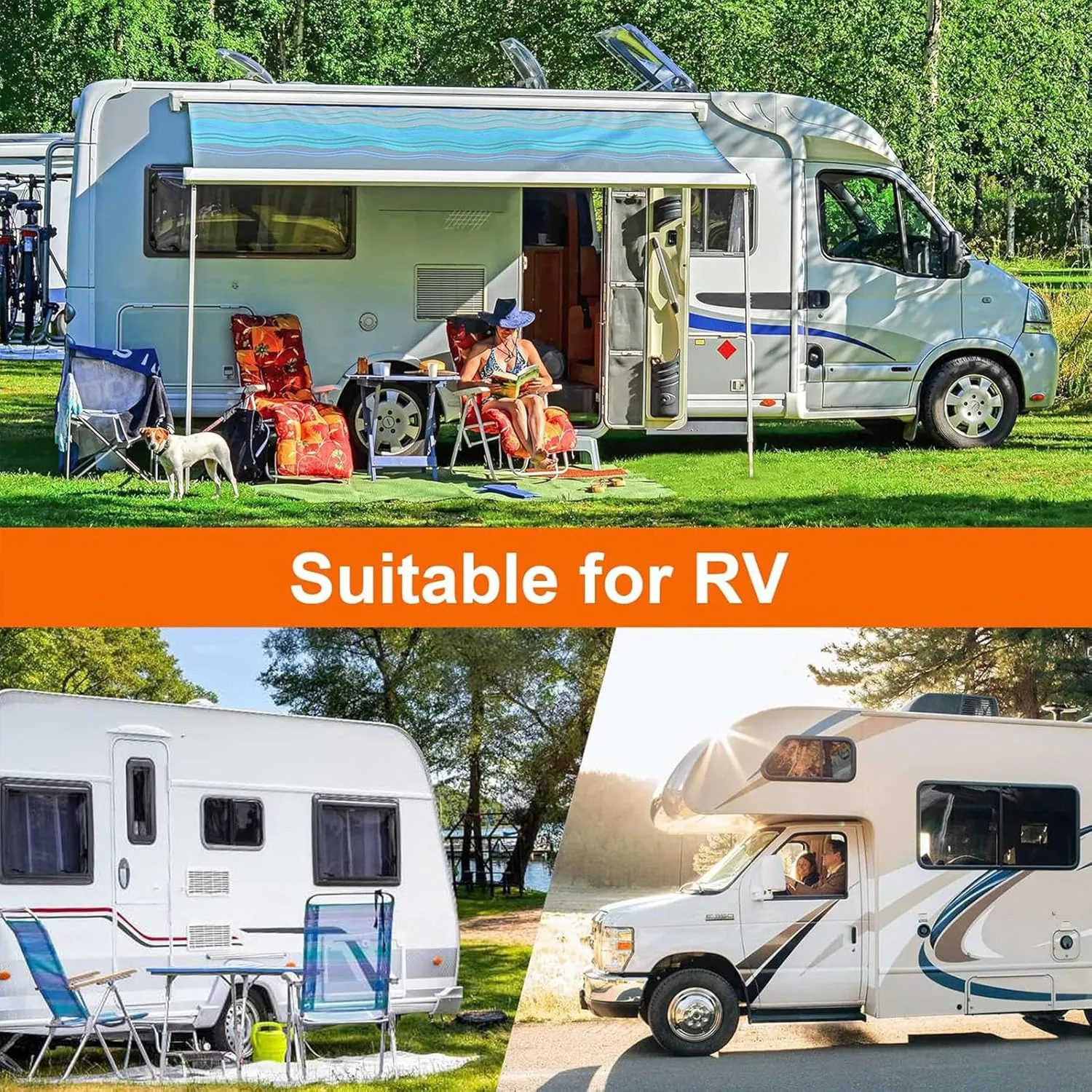 Foldable 210D Oxford Travel Trailer Cover - Easy to Clean, UV Protection, Black - 5m x 3m