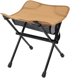 Foldable Camping Stool Outdoor Foot Stool Ottoman Space Saving Supplies Fishing Seat for Picnic Outdoor Activities Walking, Khaki