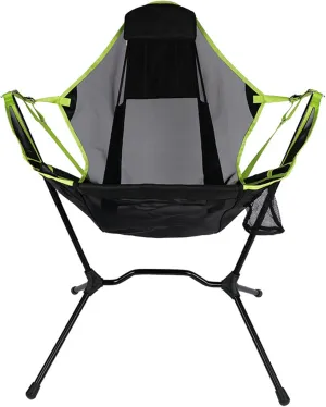 Folding Backrest Camping Chair, Portable Aluminum Alloy Swinging Chair, Adjustable Camping Swing Recliner with Storage Bag for Camping Hiking Beach Picnic Travel