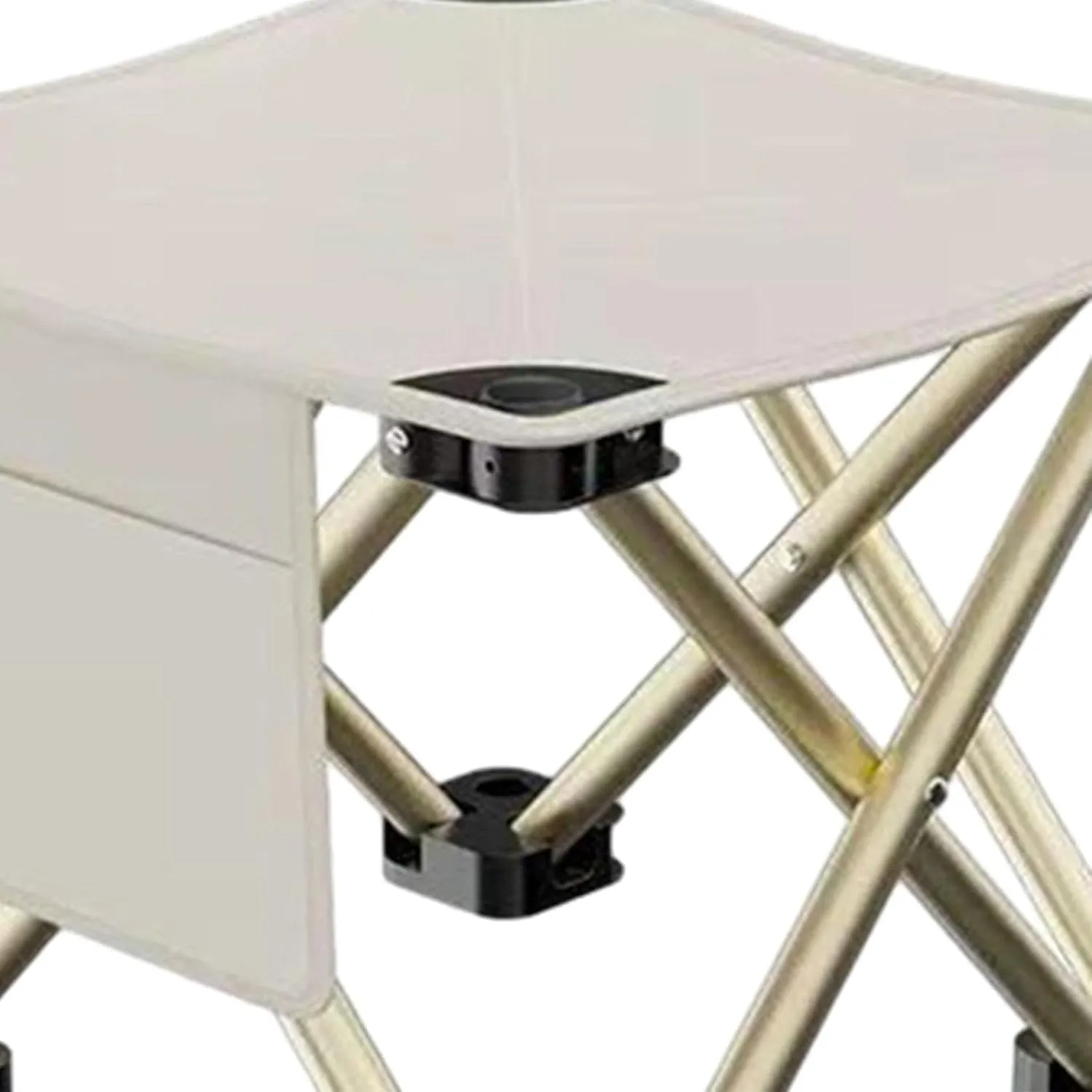 Folding Camping Stool Footstool Multipurpose Sturdy Portable Mini Foldable Chair for Outdoor Barbecue Beach Travel Hiking, White, 33cmx33cmx32cm