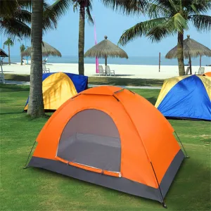 Folding Camping Tent Outdoor Tent Quick Opening Tent, Single Camping Dome Tent Automatic pop-up Fast shelter Outdoor Hiking Orange
