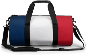 France Flag Gym Bag for Men Women with Wet Pocket Travel Duffel Sports Overnight Weekender