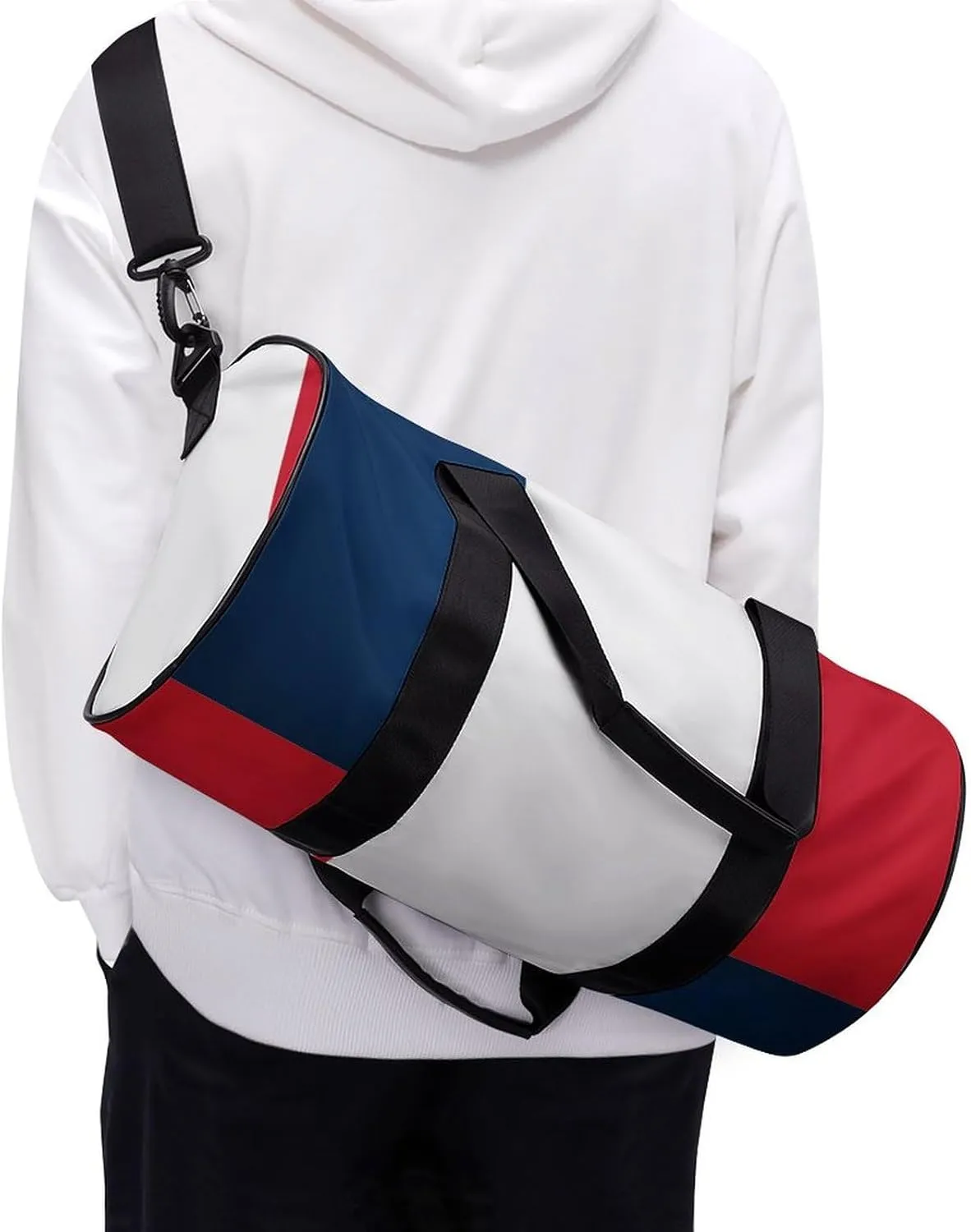 France Flag Gym Bag for Men Women with Wet Pocket Travel Duffel Sports Overnight Weekender