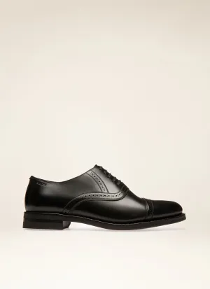Francies Leather Derbies In Black