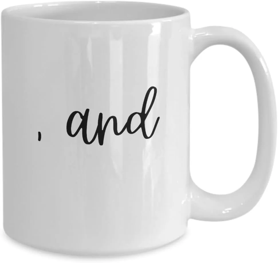 Funny Oxford Comma Mug, Pedant Gift, Christmas Mug, English Grammar Gift