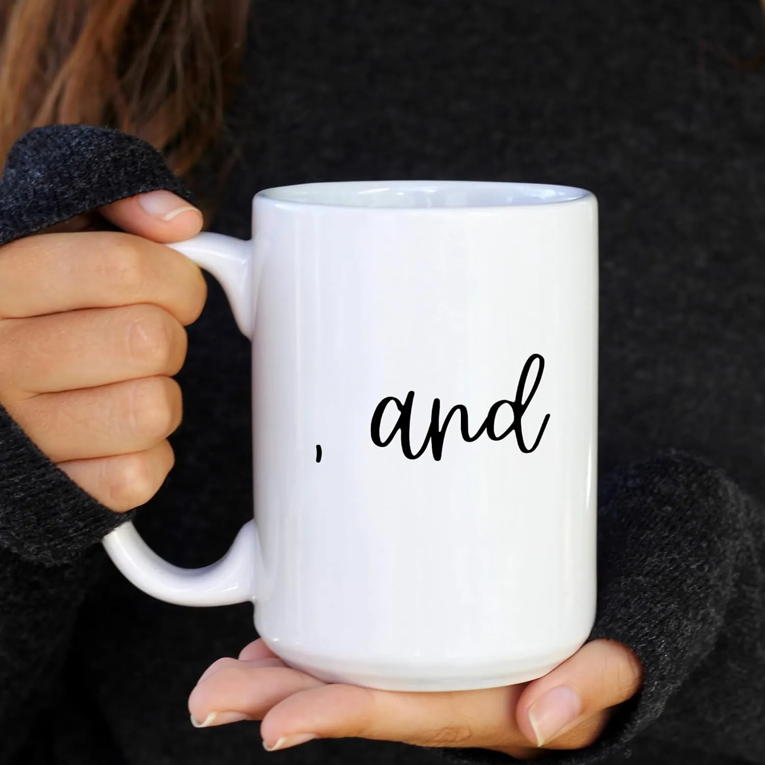 Funny Oxford Comma Mug, Pedant Gift, Christmas Mug, English Grammar Gift