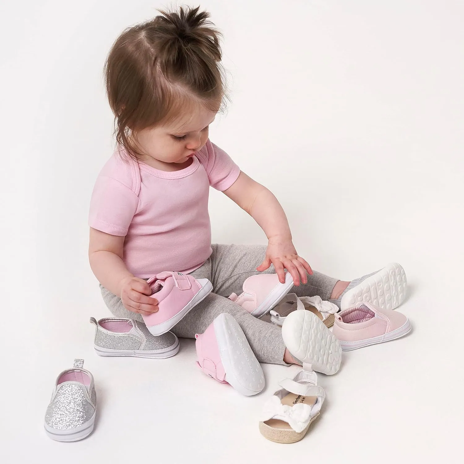Gerber Unisex-Baby Newborn Infant Toddler Boy and Girl Slip-on Sneaker Crib Shoe