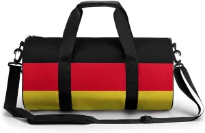 Germany Flag Travel Gym Duffel Bag for Women Men Dry Wet Separation Carry On Weekender