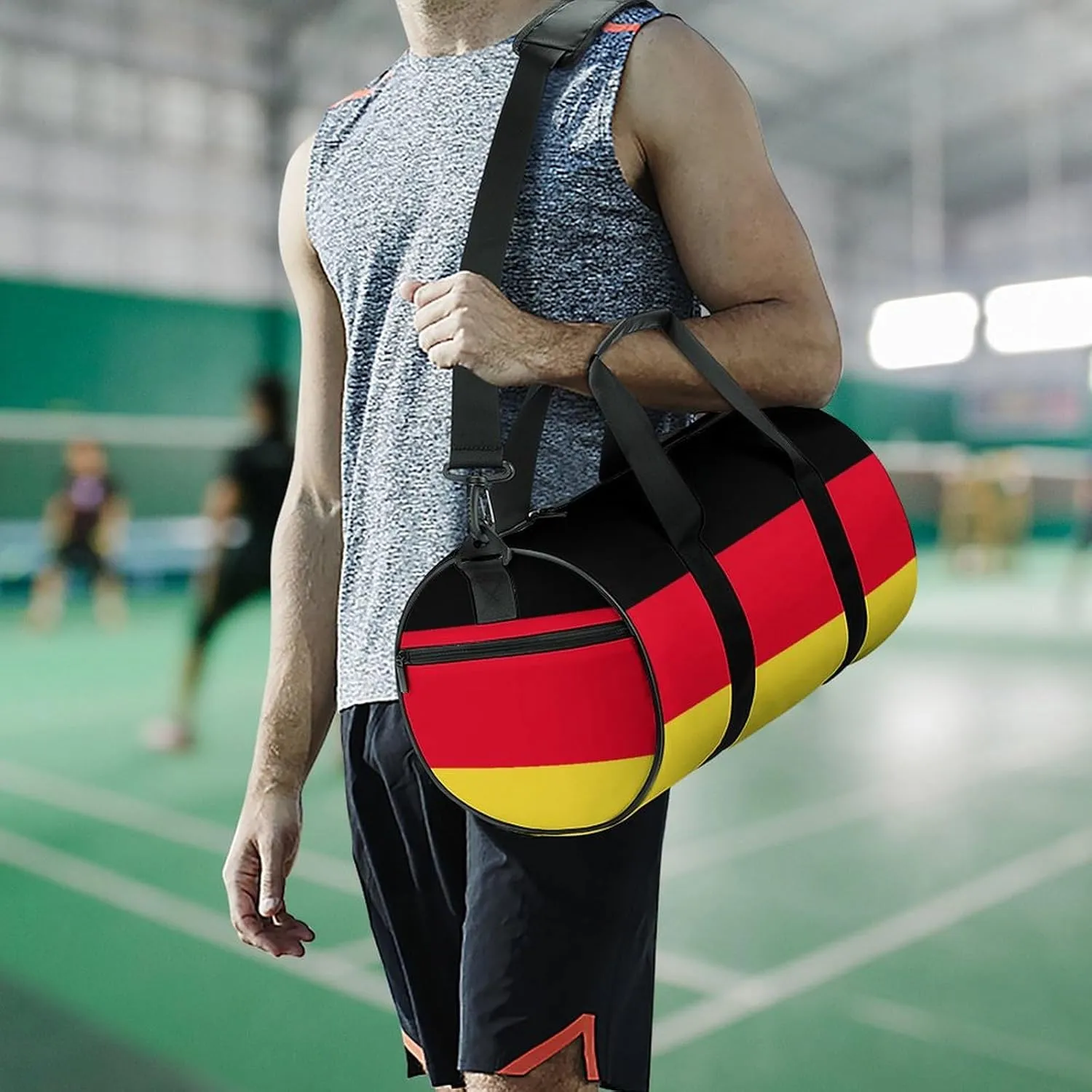 Germany Flag Travel Gym Duffel Bag for Women Men Dry Wet Separation Carry On Weekender