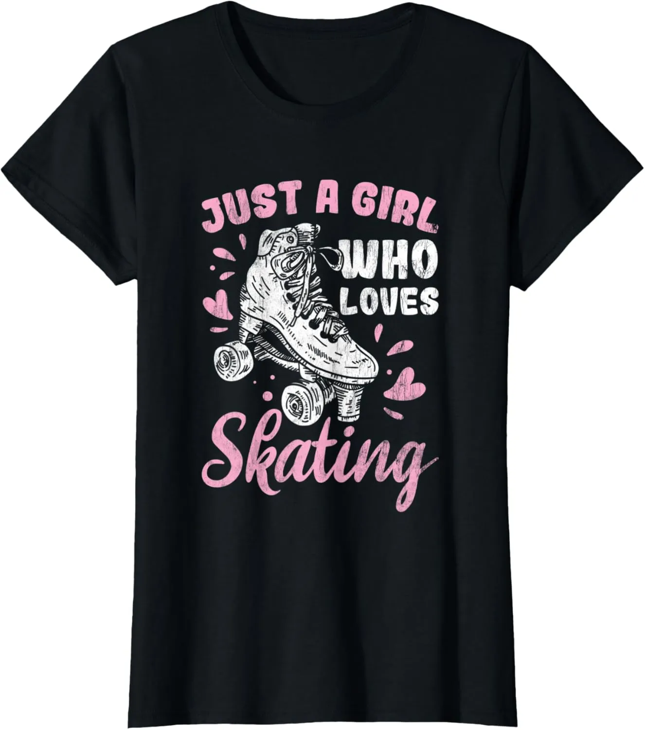Girl Loves Skating Roller Derby Roller Skate T-Shirt