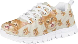 Girls and Boys Funny Dog Print Tennis Shoes Kids Lightweight Mesh Cute Running Shoes