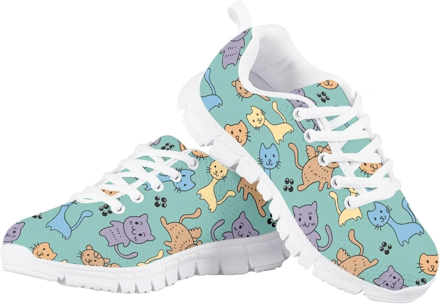 Girls and Boys Funny Dog Print Tennis Shoes Kids Lightweight Mesh Cute Running Shoes