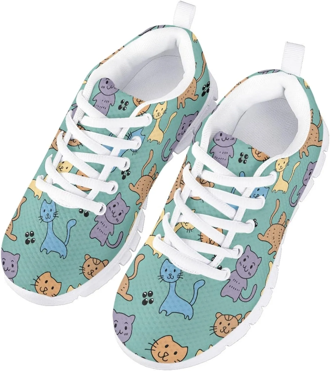 Girls and Boys Funny Dog Print Tennis Shoes Kids Lightweight Mesh Cute Running Shoes