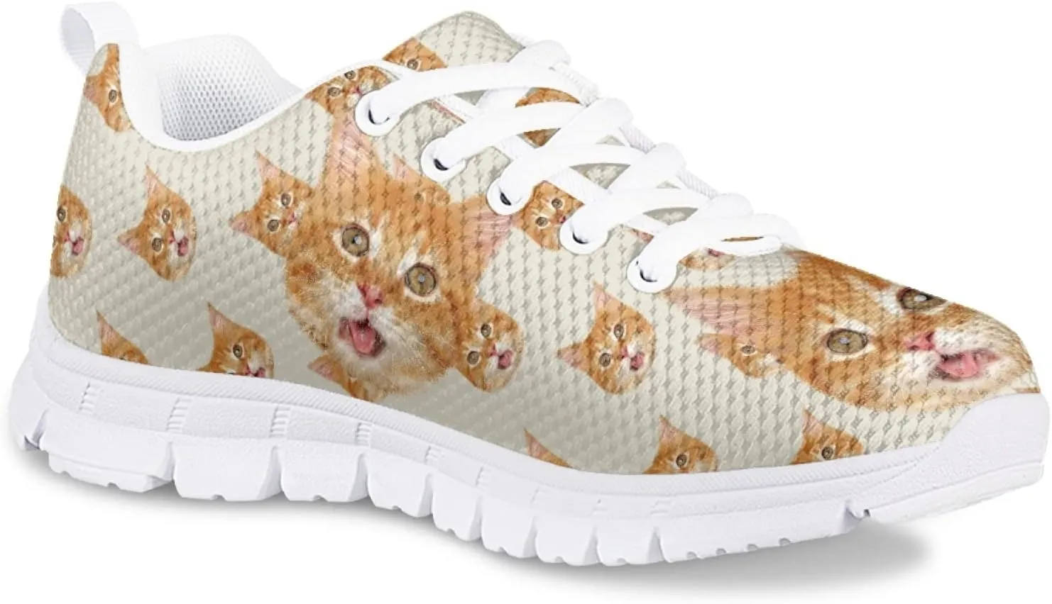 Girls and Boys Funny Dog Print Tennis Shoes Kids Lightweight Mesh Cute Running Shoes