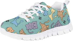 Girls and Boys Funny Dog Print Tennis Shoes Kids Lightweight Mesh Cute Running Shoes