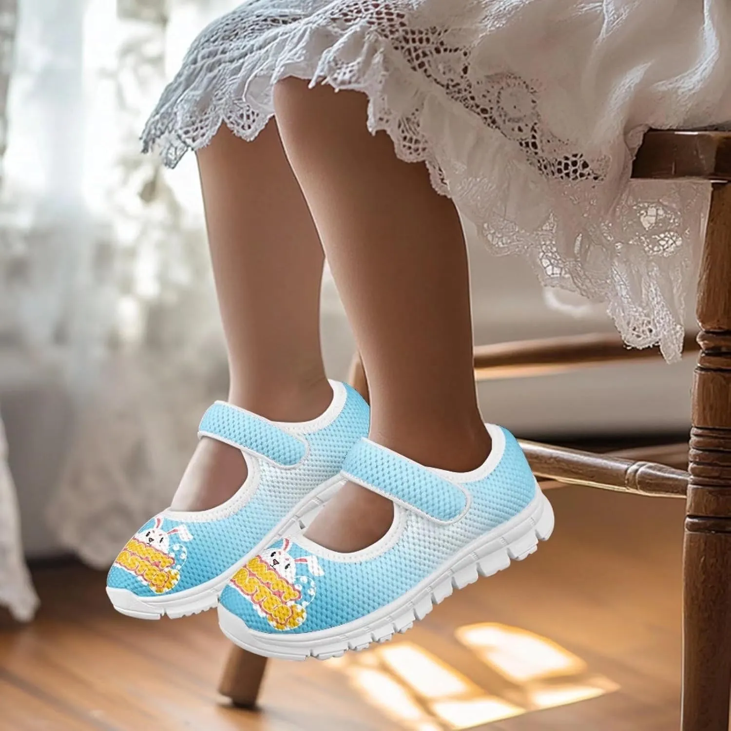 Girls St. Patrick's Day Shoes Mesh Slip On Casual Sneaker Comfort Non Slip Travel Walking Shoe Easter Party Shoes White Sole US 11-15
