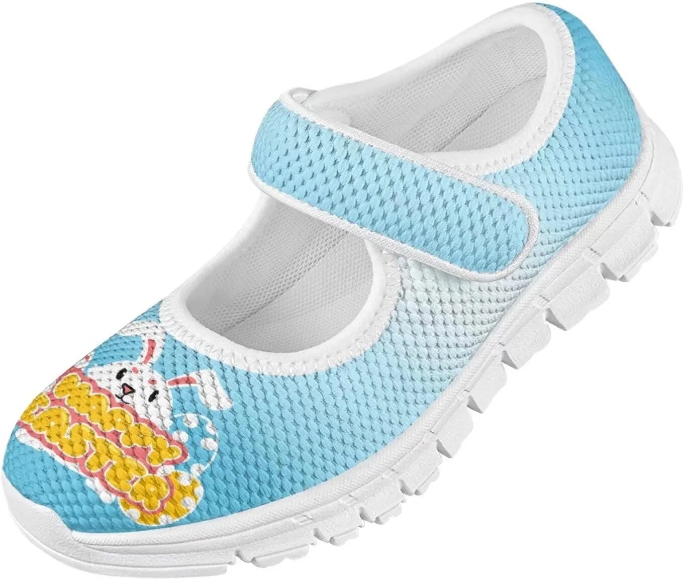 Girls St. Patrick's Day Shoes Mesh Slip On Casual Sneaker Comfort Non Slip Travel Walking Shoe Easter Party Shoes White Sole US 11-15