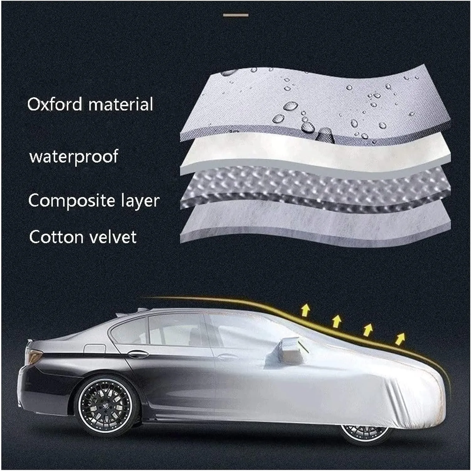 GLUNT Car Cover for Golf MK3(1991-1999) | Durable Dustproof Car Cover Outdoor Full Car Cover Sun Waterproof Car Cover, Scratch Proof/Durable/Breathable/Uv Protection with Zip Cotton Lined (Color : D)
