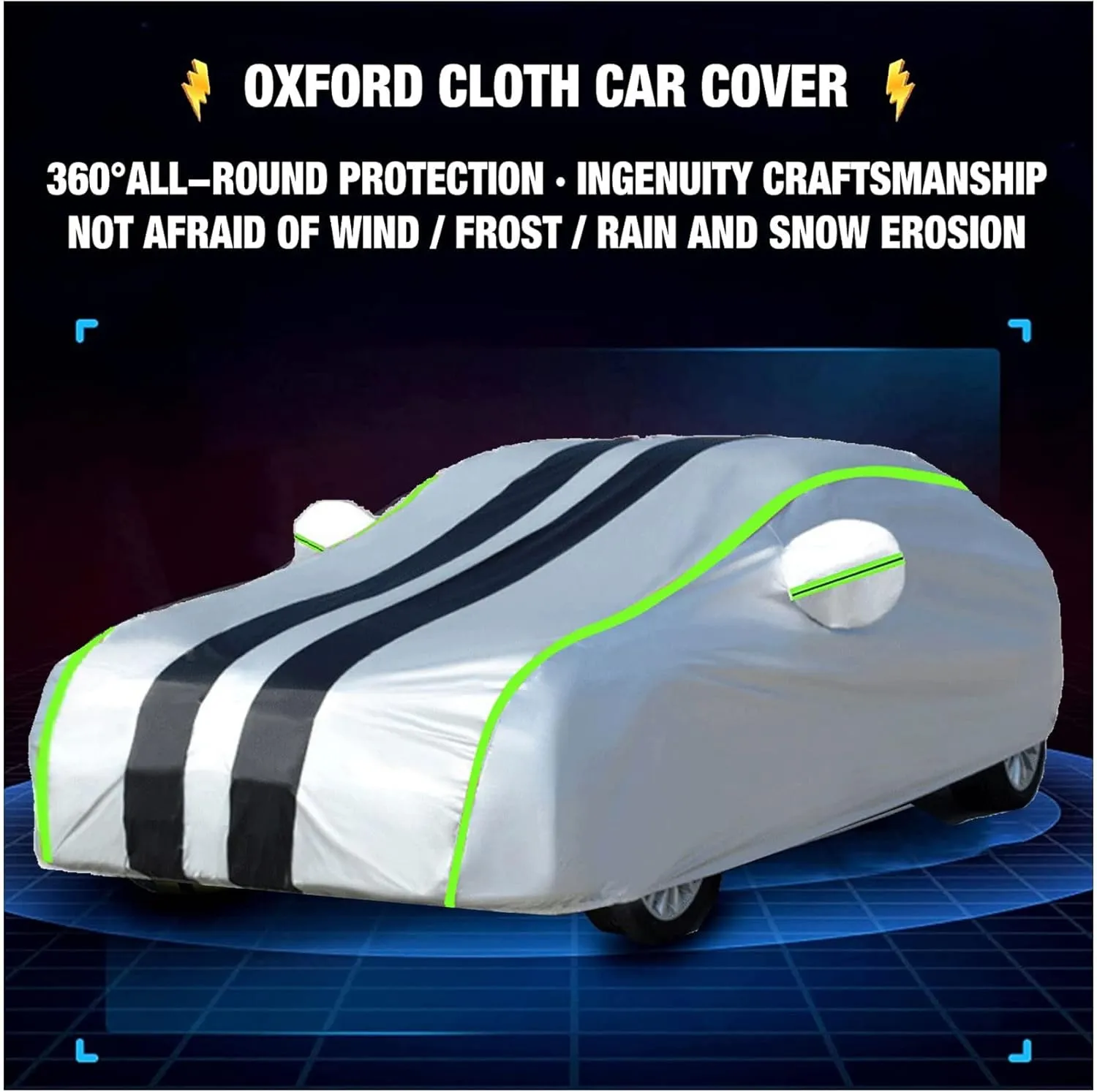 GLUNT Car Cover for Golf MK3(1991-1999) | Durable Dustproof Car Cover Outdoor Full Car Cover Sun Waterproof Car Cover, Scratch Proof/Durable/Breathable/Uv Protection with Zip Cotton Lined (Color : D)