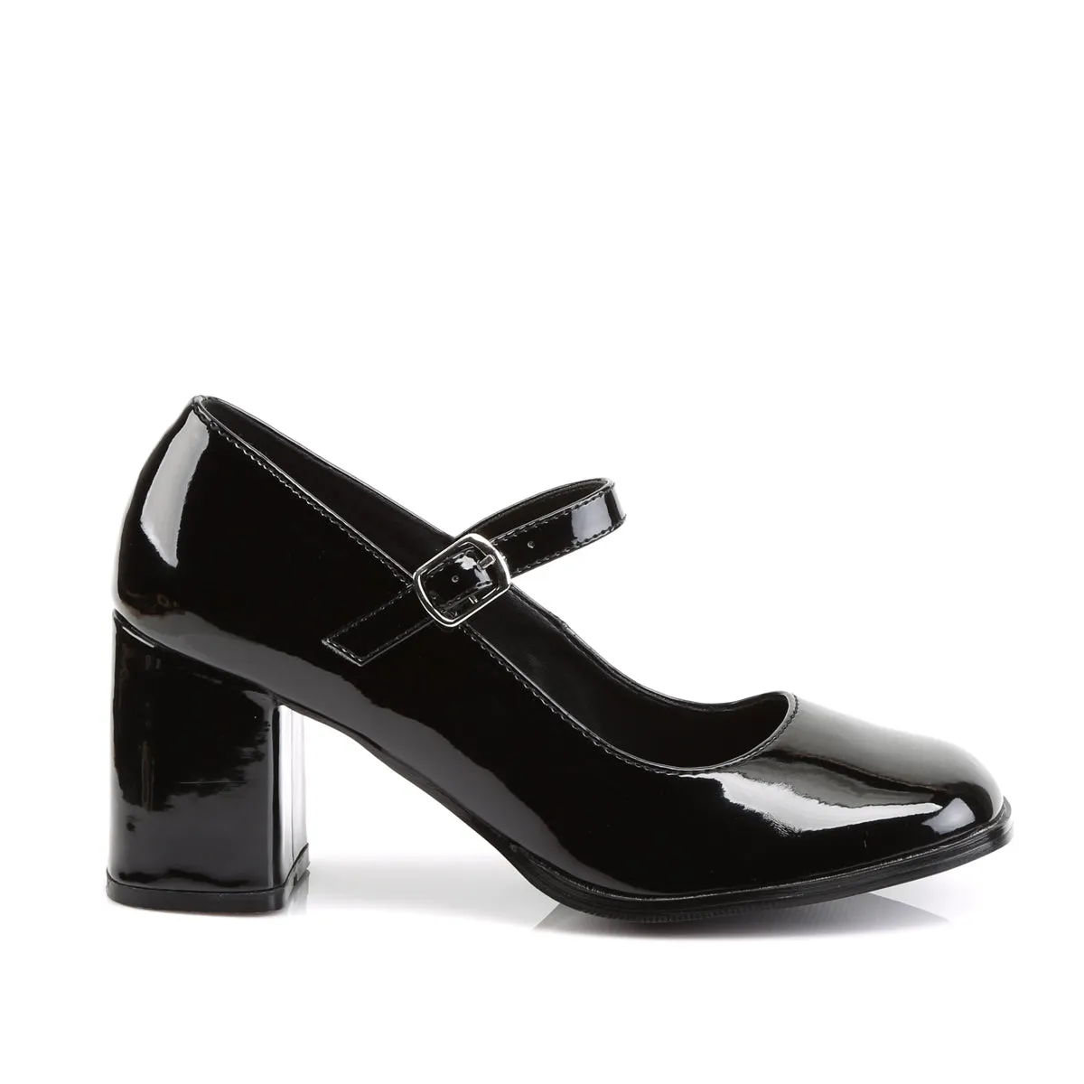 GOGO-50 - Black Patent Mary Jane Heels