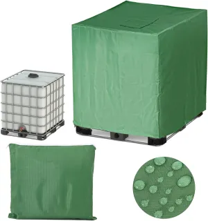 Green 275 Gallon IBC Tote Cover Sunshade Water Proof Protective Hood 1000 L Garden Rain Water Tank