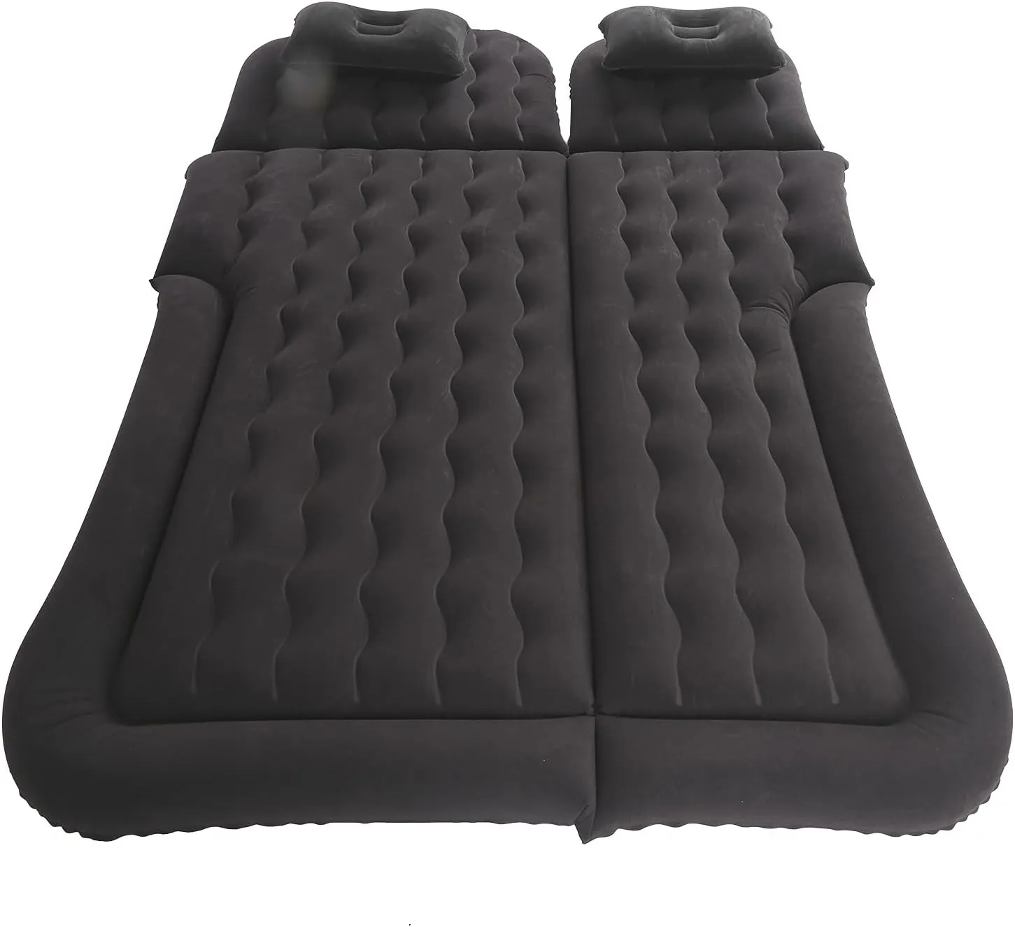 Greensen SUV Air Mattress Camping Car Air Bed Cushion Pillow for Car Sleeping Travel Inflatable Thickened Car Bed Back Seat Mattress with Two Air Pillows (Black)