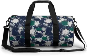 Gym Bag 17in for Men Women, Waterproof Foldable Sports Organizer, Durable Workout Travel Duffle Bag, Color Burst Spray-14