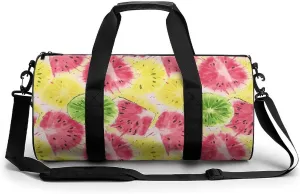 Gym Bag 17in for Men Women, Waterproof Foldable Sports Organizer, Durable Workout Travel Duffle Bag, Juicy Burst Tie-Dye-66