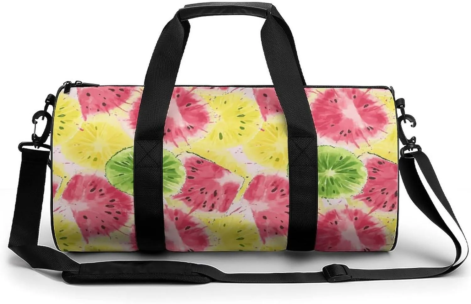 Gym Bag 17in for Men Women, Waterproof Foldable Sports Organizer, Durable Workout Travel Duffle Bag, Juicy Burst Tie-Dye-66