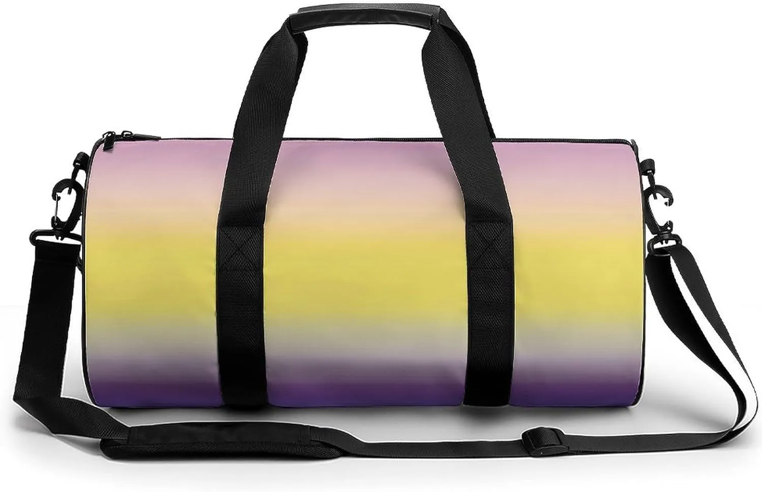 Gym Bag 17in for Men Women, Waterproof Foldable Sports Organizer, Durable Workout Travel Duffle Bag, Soft Horizon Gradient-981