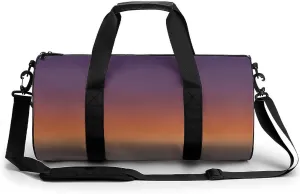 Gym Bag 17in for Men Women, Waterproof Foldable Sports Organizer, Durable Workout Travel Duffle Bag, Twilight Horizon Shift-1393