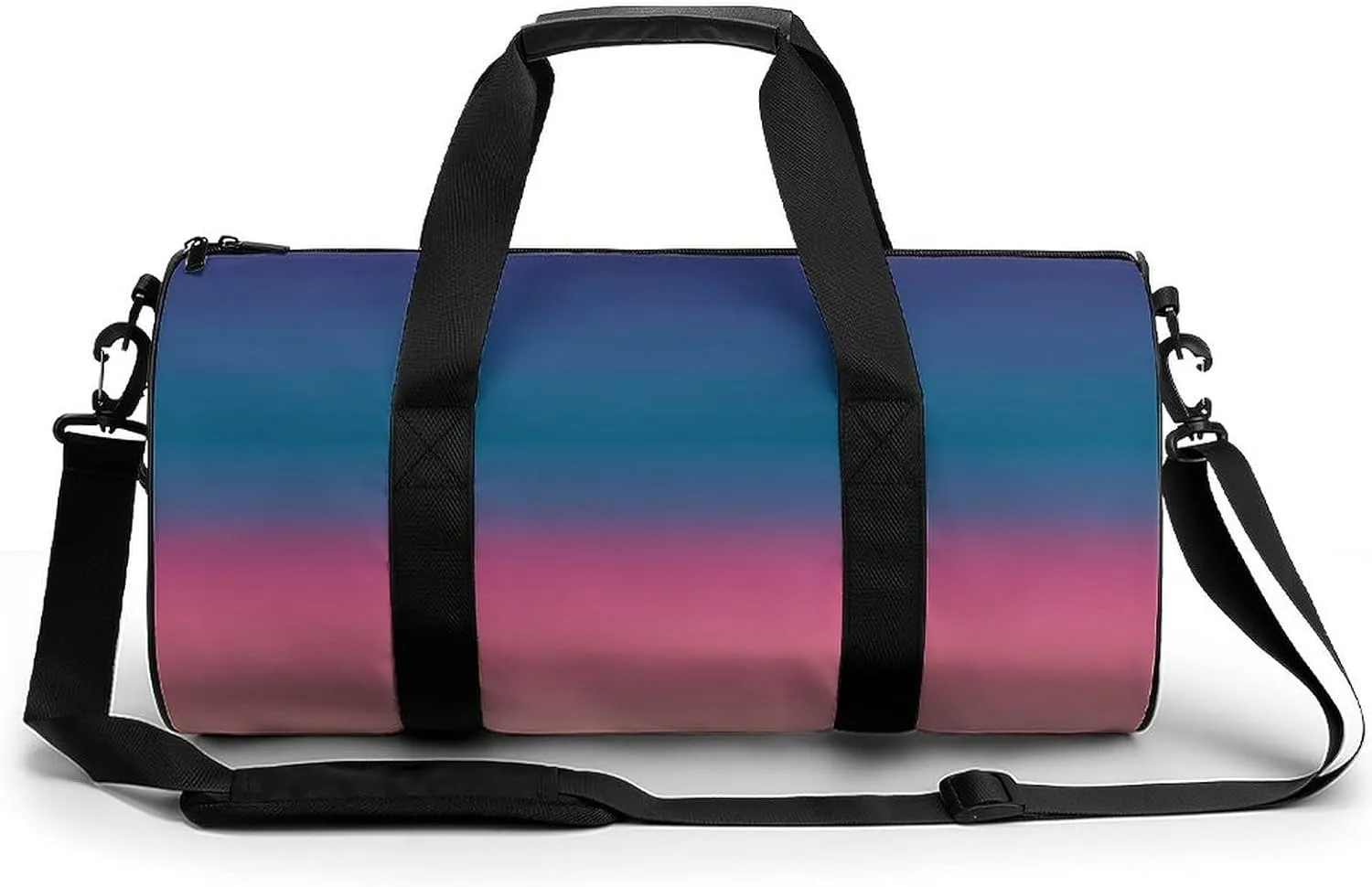 Gym Bag 17in for Men Women, Waterproof Foldable Sports Organizer, Durable Workout Travel Duffle Bag, Warm Horizon Gradient-1608