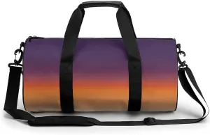 Gym Bag 17in for Men Women, Waterproof Foldable Sports Organizer, Durable Workout Travel Duffle Bag, Warm Horizon Shift-1616