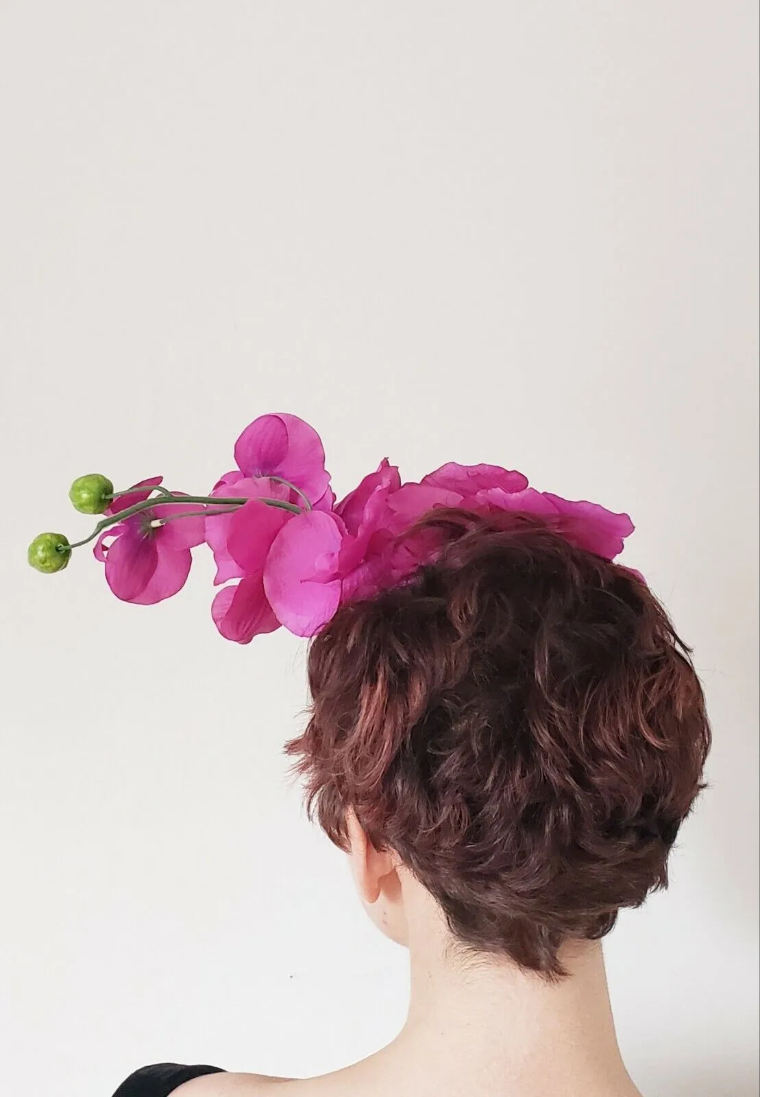 Handmade Floral Fascinator Pink Orchid Flower Hat Headpiece Debra Shirley