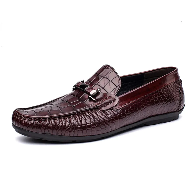 Handmade Full Grain Leather Slip-On Moccasins for Men