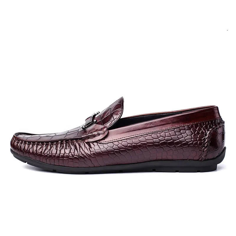 Handmade Full Grain Leather Slip-On Moccasins for Men
