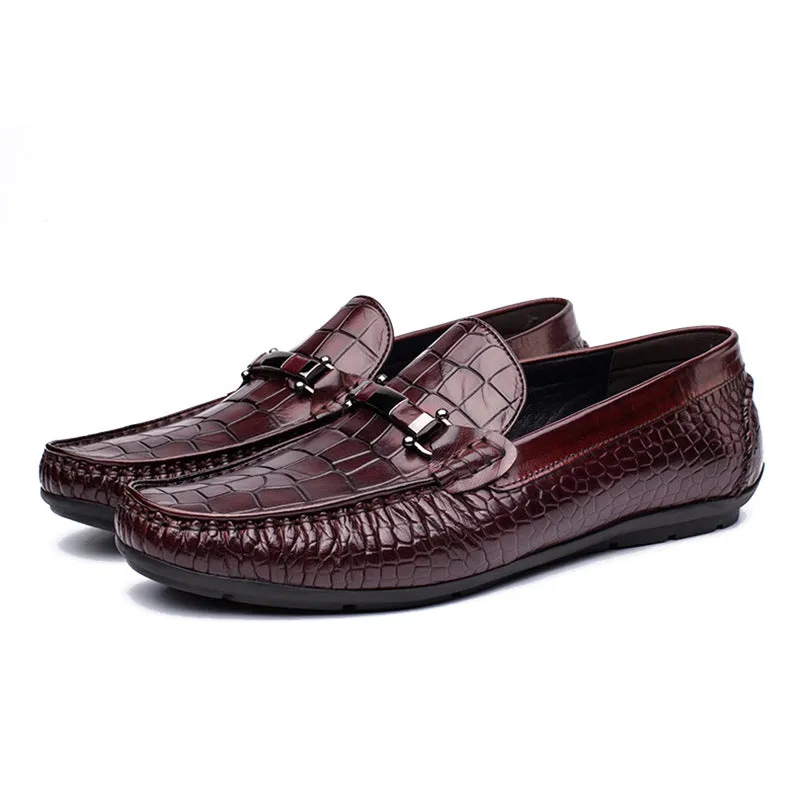Handmade Full Grain Leather Slip-On Moccasins for Men