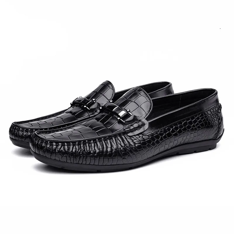 Handmade Full Grain Leather Slip-On Moccasins for Men