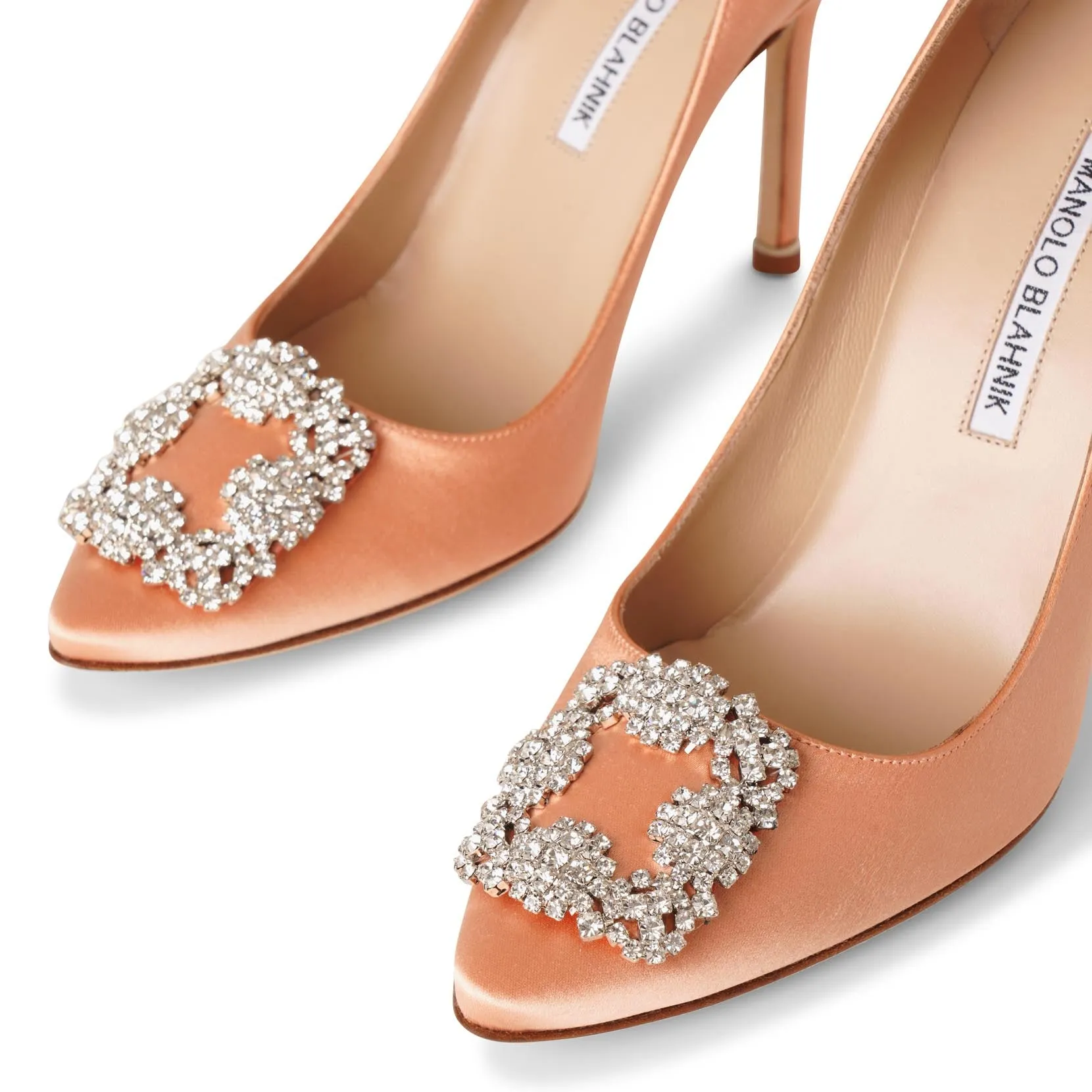 Hangisi 105 coral satin pumps
