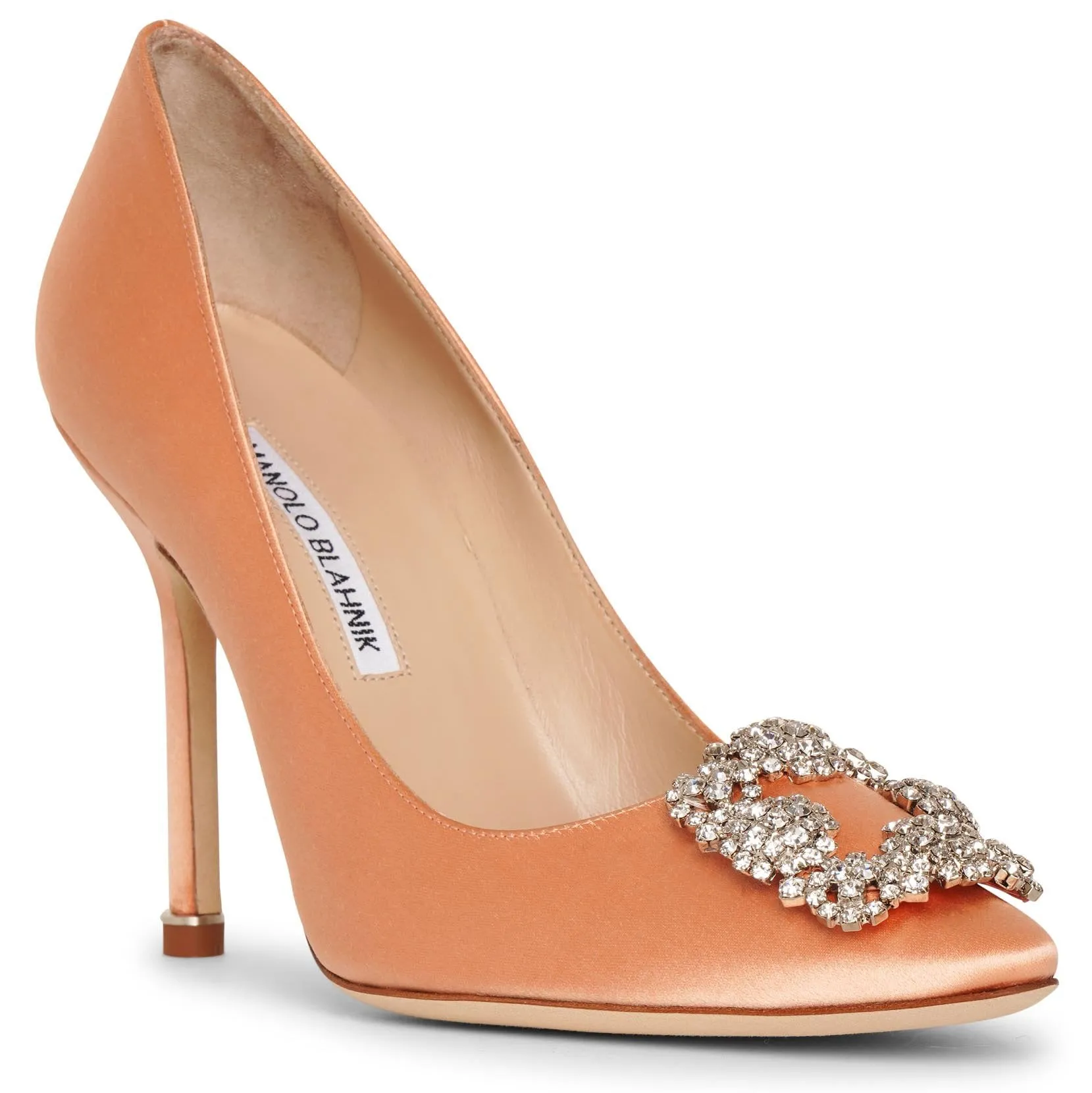 Hangisi 105 coral satin pumps