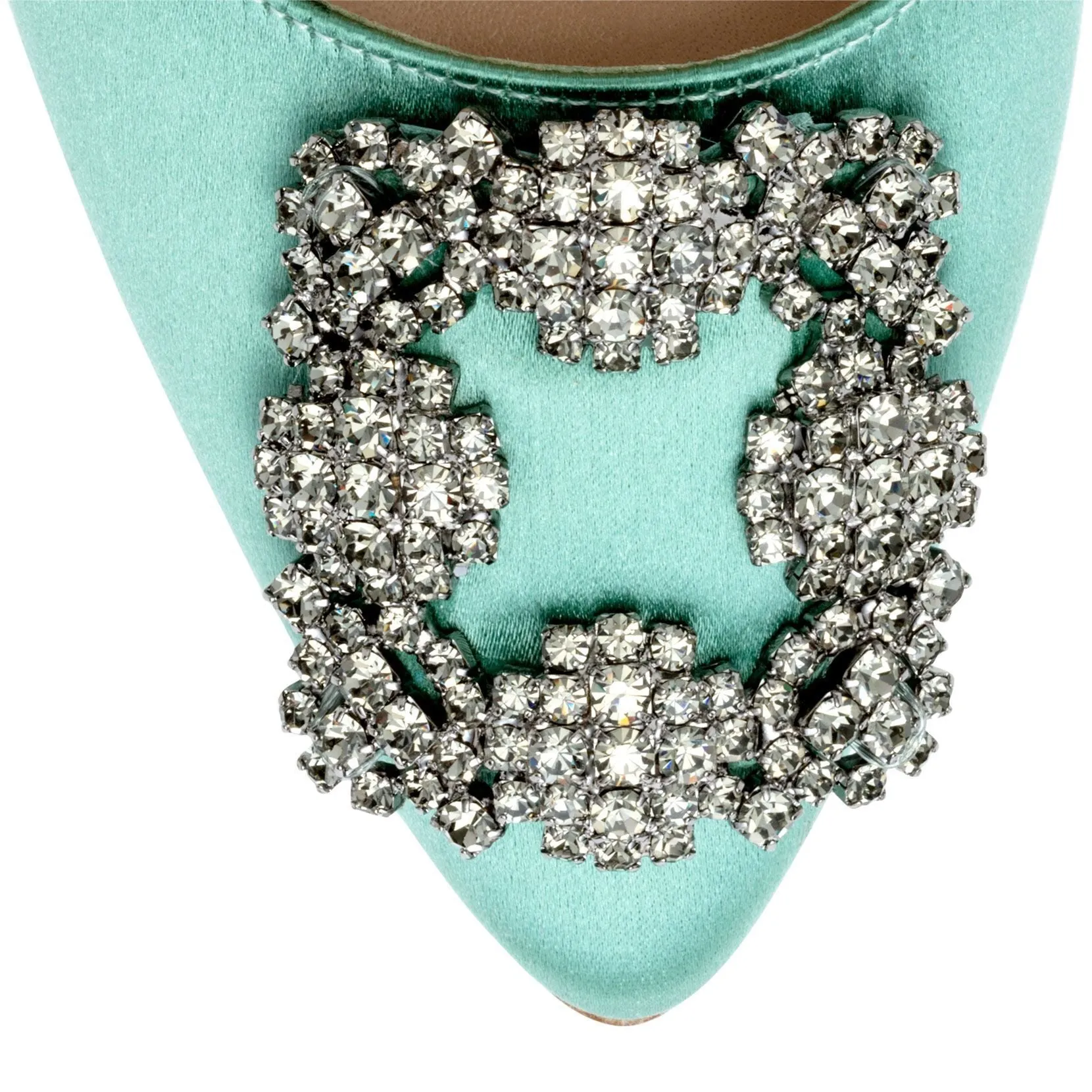 Hangisi 105 satin green FMC pumps