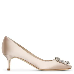 Hangisi 50 nude satin pumps