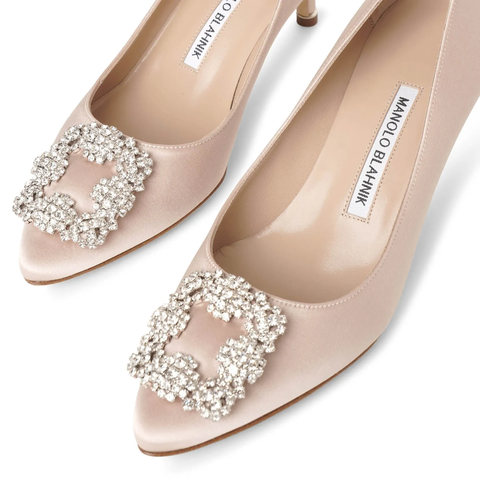 Hangisi 50 nude satin pumps