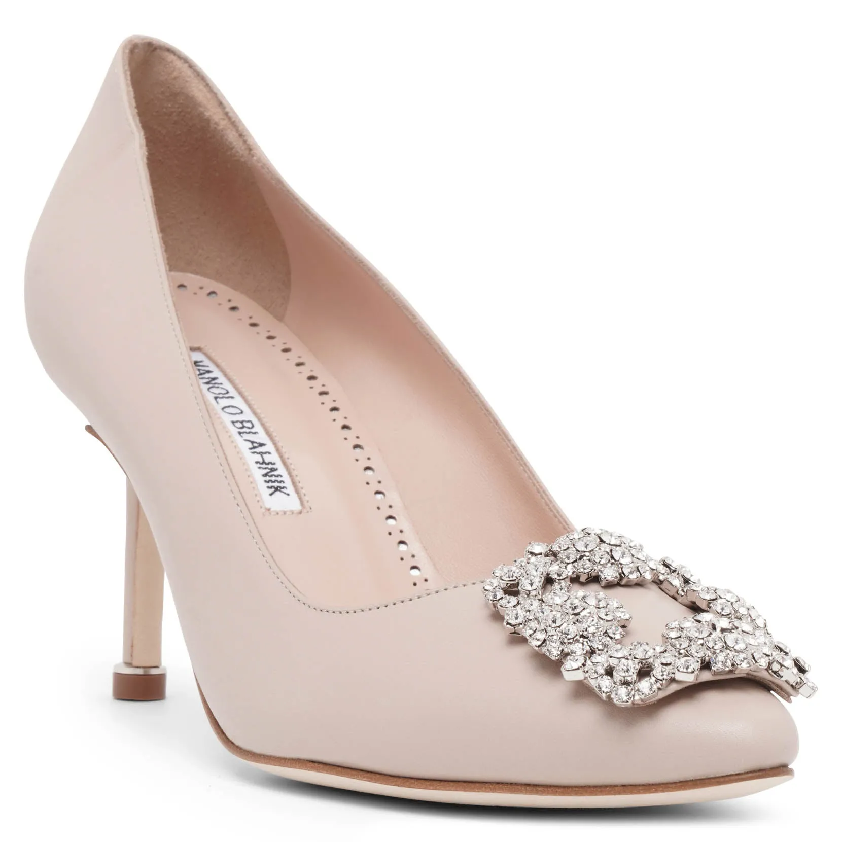 Hangisi 70 beige leather pumps