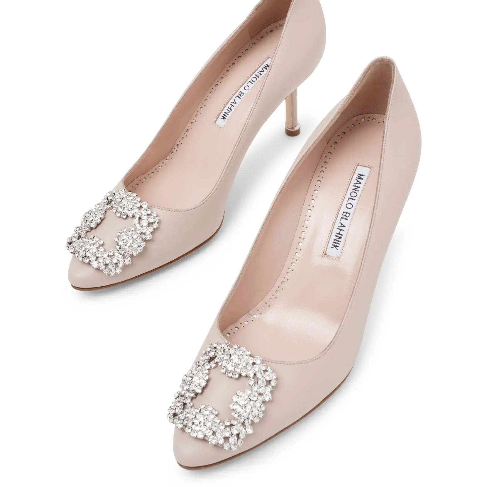 Hangisi 70 beige leather pumps